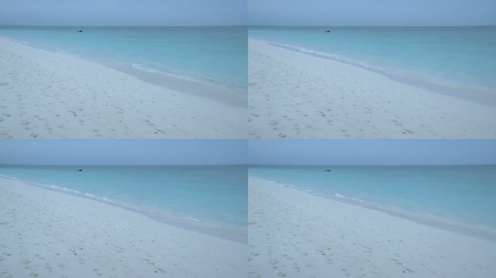 白色沙滩蓝色大海