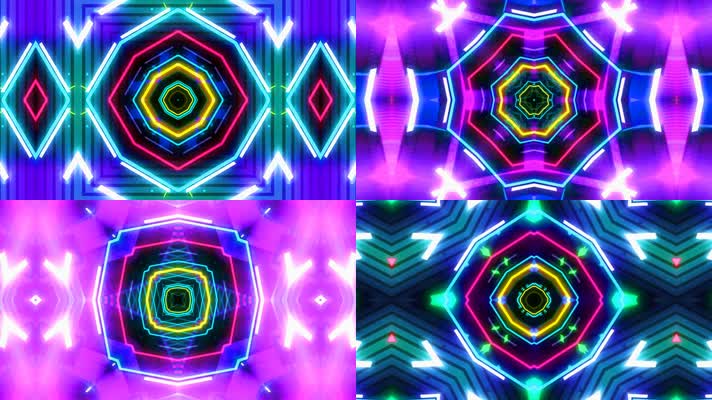 抽象万花筒高清视频背景