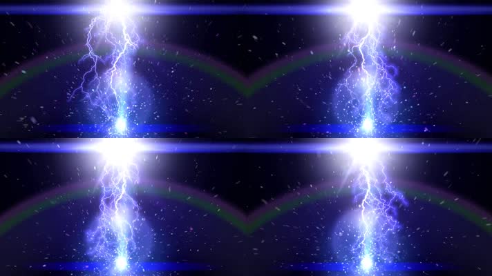 闪电袭击粒子飞舞背景视频