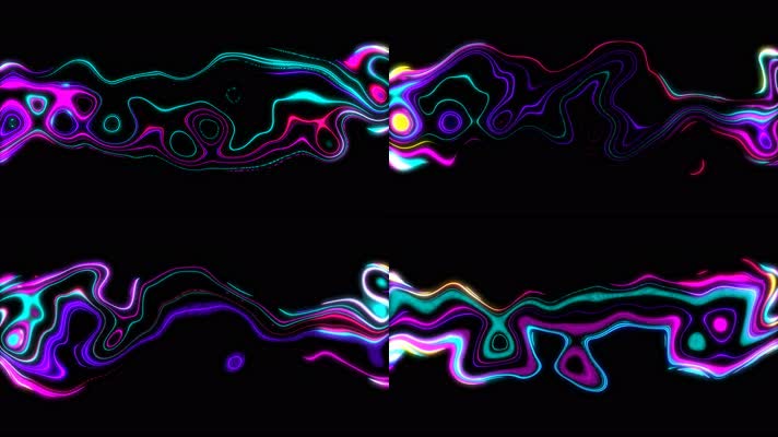 【4K】时尚霓虹流动背景视频