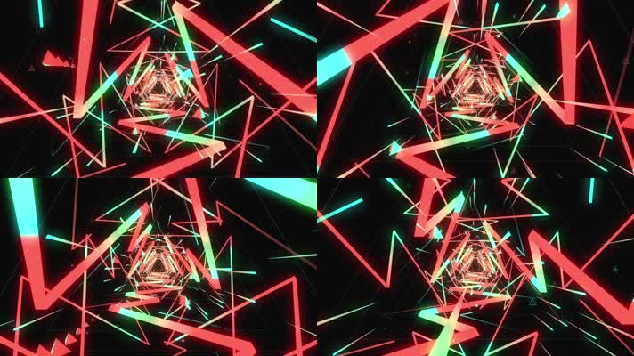 彩带旋转VJ隧道