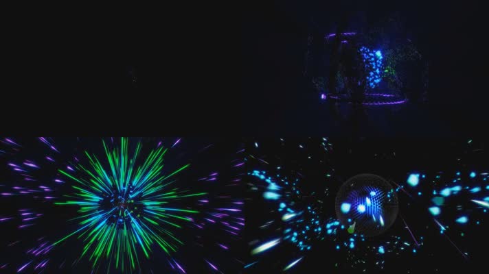 超绚丽节奏球体粒子动感闪烁舞台