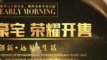 大气金色粒子震撼房地产宣传招商背景