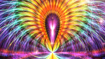 4k超清彩虹翅膀张开演艺背景视频素材