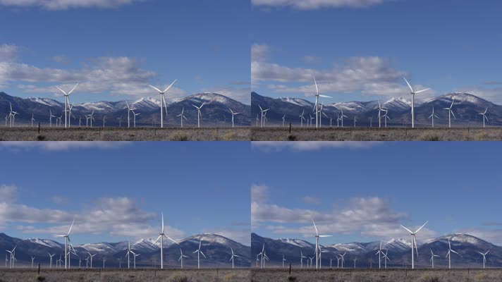 电力风力发电电厂风车发电厂环保能源新时代