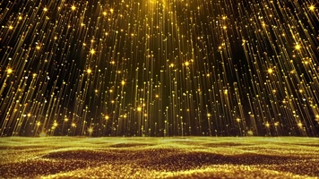 金色海洋粒子星空舞台背景视频