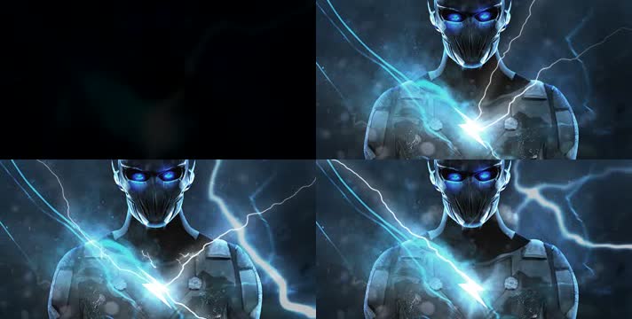 科幻闪电机器人酒吧夜店主题