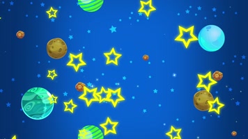 卡通星空宇宙星球背景循环