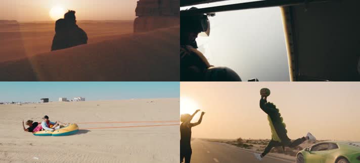 阿联酋迪拜沙漠丰富生活极限挑战