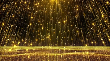 金色粒子星空大海梦想舞台背景视频