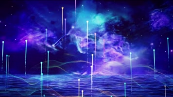 超唯美梦幻夜空流星光线舞台