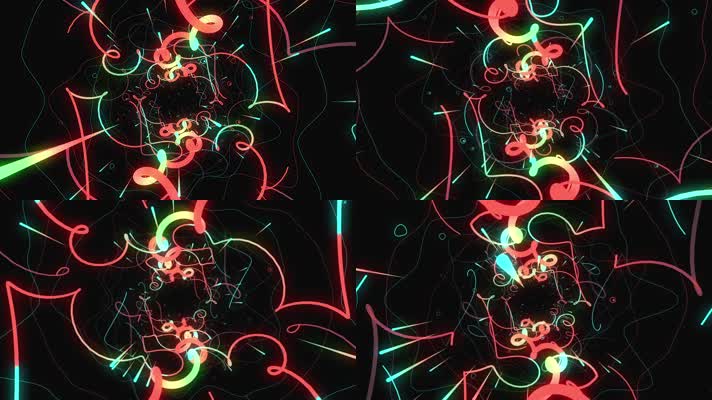 彩带旋转VJ隧道