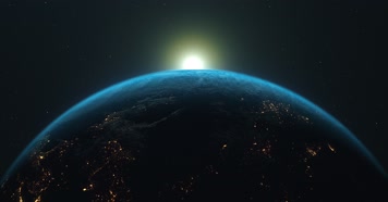 【4K】太空卫星太阳升起 【4K】太空卫星太阳升起