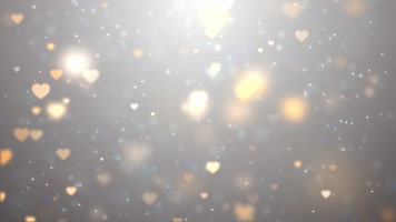金色爱心粒子