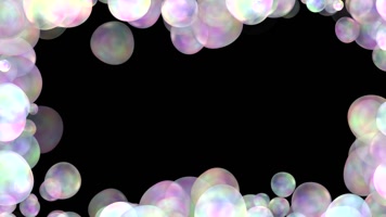 【透明】气泡飞舞边框