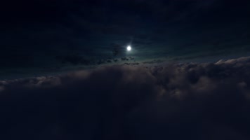 夜晚云层穿梭翻转 夜晚云层穿梭翻转