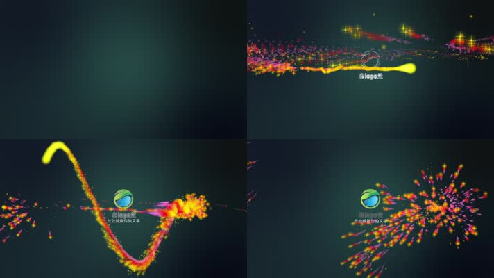 炫彩粒子logo演绎模板