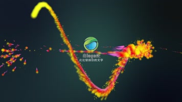 炫彩粒子logo演绎模板