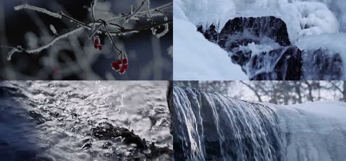 冬季冰雪 下雪视频素材