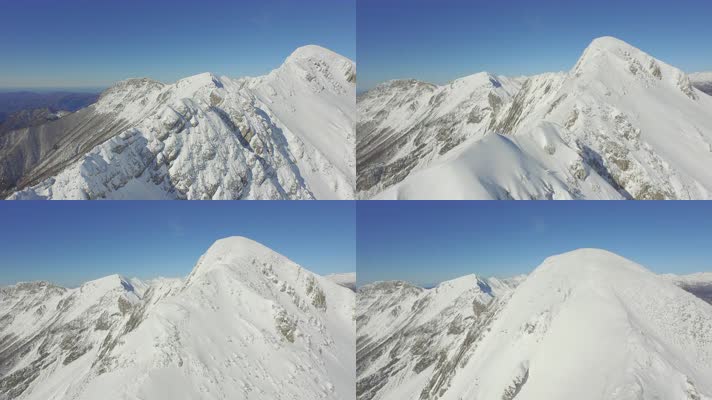阿尔卑斯 飞跃雪山 飞越雪峰 