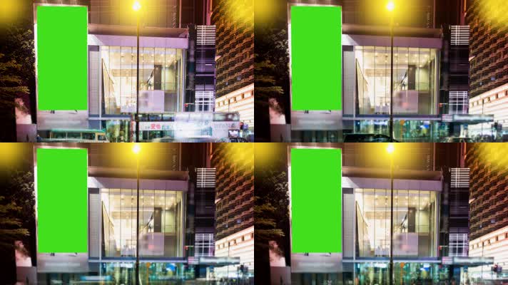 绿屏抠像广告牌 指示牌 