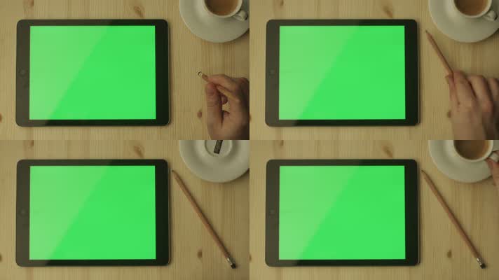 点击平板电脑绿屏 使用ipad  