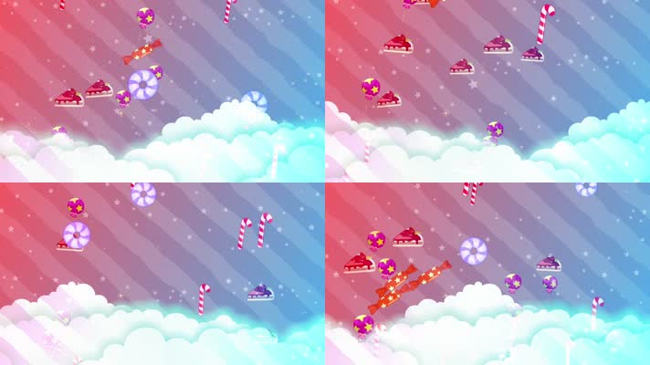 卡通梦幻天空背景循环