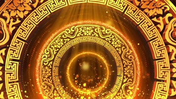 金色年会歌曲舞台背景循环