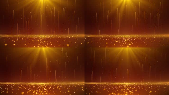 金色粒子舞台背景循环