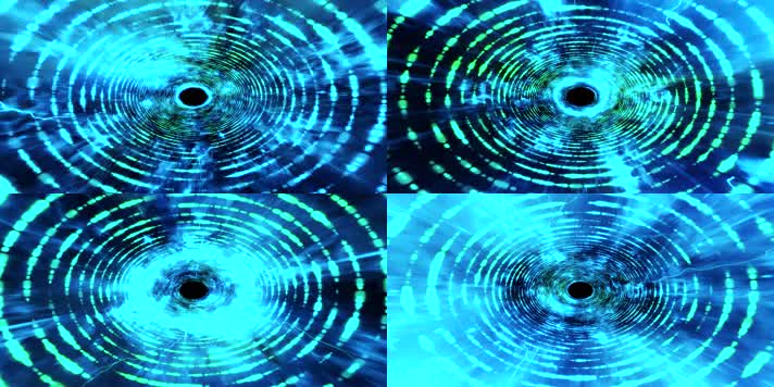 科幻时光隧道穿梭电波闪烁信息传输