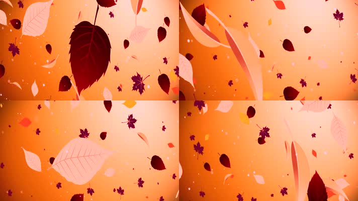 金秋落叶飘落led宣传片背景