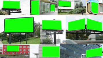广告牌绿屏各场景广告牌
