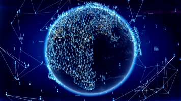 地球科技数据扫描连线背景