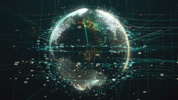 全息高科技粒子地球背景