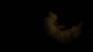 爆炸的火焰火枪特效带通道素材  