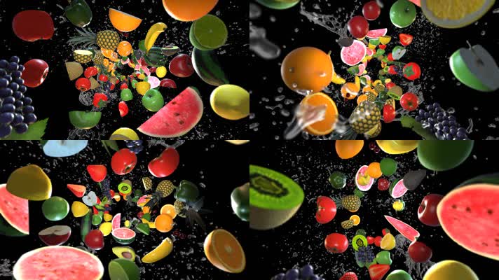 各种水果飞舞通道