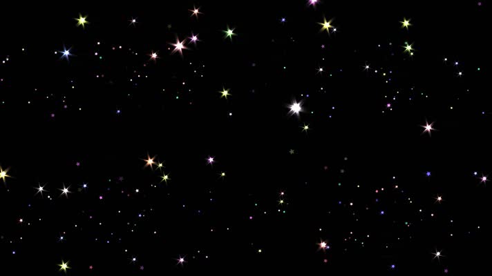 【带通道】粒子光斑五角星闪烁
