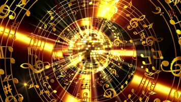 金色音符背景循环