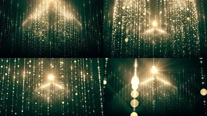 金色粒子 舞台背景 动感节奏 电音 梦幻 炫