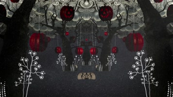 原版骷髅枯树死亡森林循环背景