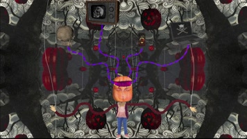 原版骷髅枯树死亡人偶循环背景