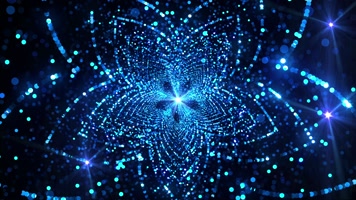 大气极品蓝色粒子花瓣舞台