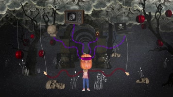 原版骷髅枯树死亡森林循环背景 (1)