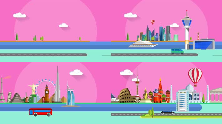 4K全球地标环球旅游mg片头(2)