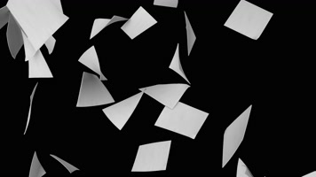 4K原创纯色白纸飘落合成通道