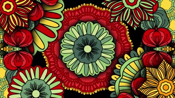 原版花瓣花环民族舞蹈背景系列