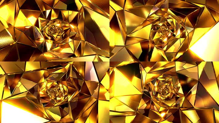 金色质感金属风穿梭舞台