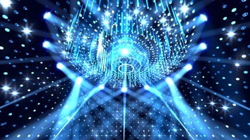 绚丽蓝色灯光秀舞台循环
