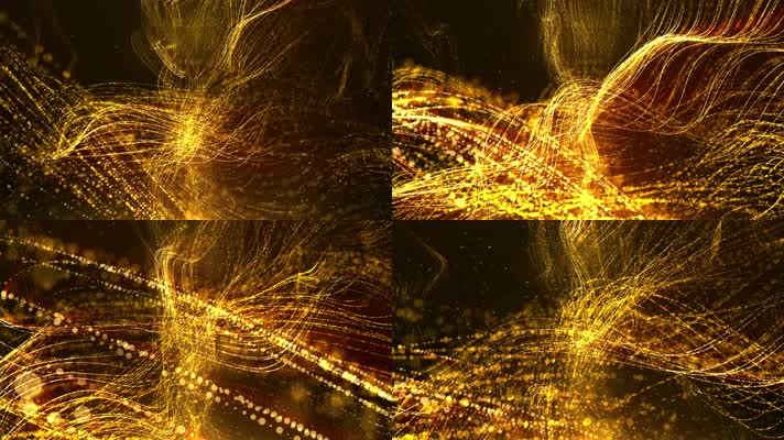 原版极品金色梦幻粒子线条