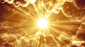 金色云海光芒万丈舞台背景